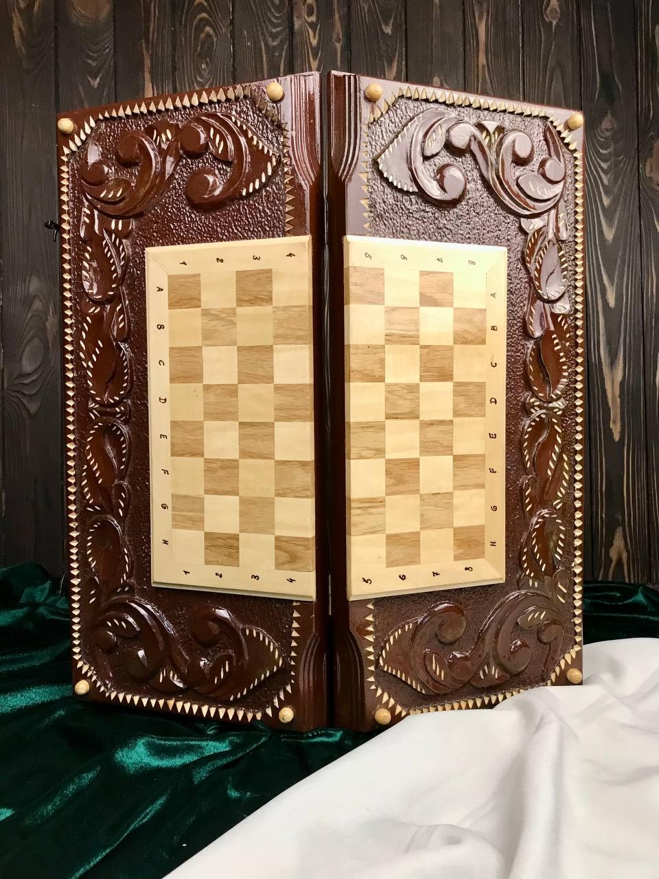 Оригінальні дерев'яні шахи, 54*25*7 см, 191410