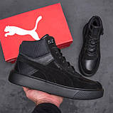 Чоловічі зимові черевики натуральна шкіра на хутрі, Теплі повсякденні чорні черевики шкіряні зима *РВ7-3 бот*, фото 2