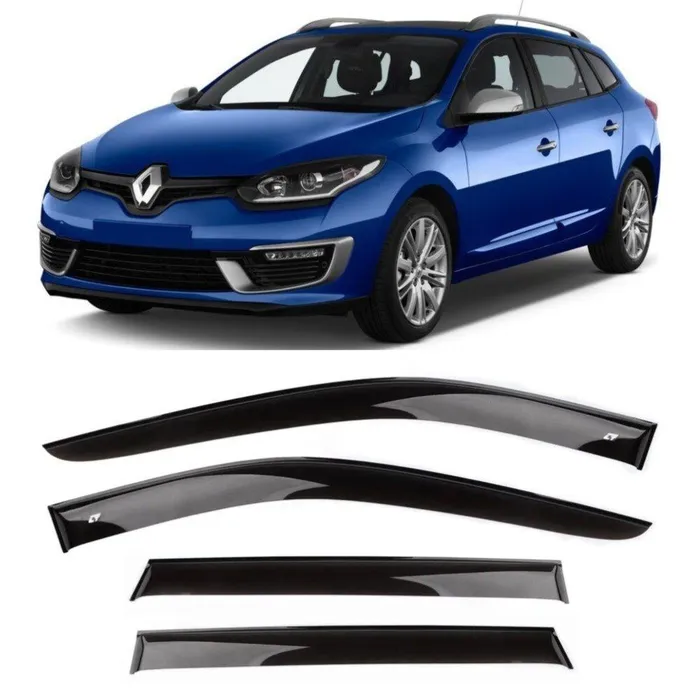 Дефлектори вікон вітровики для Renault Megane III унив 2008-2015 (скотч) ACRYL-AUTO