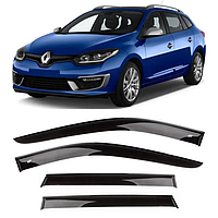 Дефлекторы окон ветровики для Renault Megane III унив 2008-2015 (скотч) ACRYL-AUTO