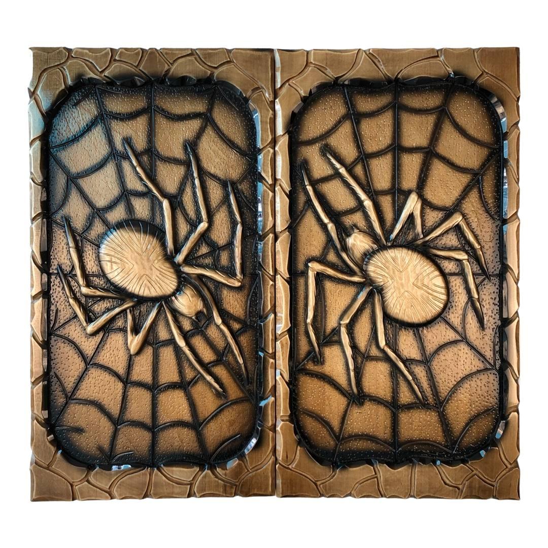 Нарди дерев'яні ручної роботи "Павук", оригінальний подарунок, 59*32*9 см, арт.190515