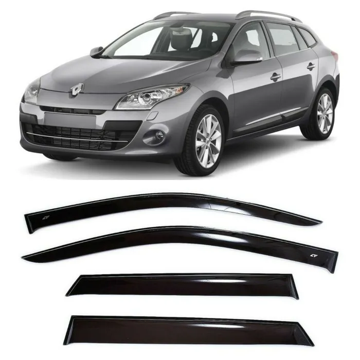 Дефлектори вікон вітровики для Renault Megane III унив 2008-2015 (скотч) AV-Tuning