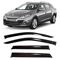 Дефлекторы окон ветровики для Renault Megane III унив 2008-2015 (скотч) AV-Tuning