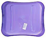 Таз пластиковий харчовий 15 літрів квадратний лаванда 44*36*14 см (ПолімерАгро), фото 3