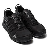 Осінні Весняні чоловічі шкіряні кросівки Adidas (Адідас) чорні повсякденні з натуральної шкіри на осінь взуття *А30 сер*, фото 7