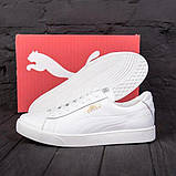 Осінні Весняні чоловічі шкіряні кеди білі модні з натуральної шкіри на осінь *P10-2 б*, фото 4