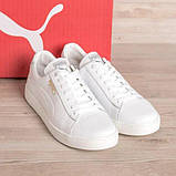 Осінні Весняні чоловічі шкіряні кеди білі модні з натуральної шкіри на осінь *P10-2 б*, фото 6