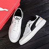 Осінні Весняні чоловічі шкіряні кросівки білі повсякденні з натуральної шкіри на осінь *PC-7б*, фото 6
