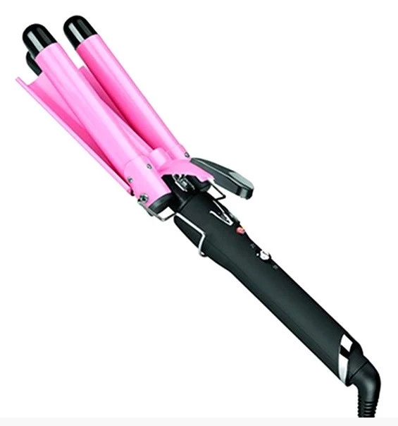 Потрійна плойка хвиля для завивки волосся 90Вт Gemei GM-1956, фото 1