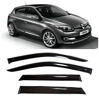 Дефлекторы окон ветровики для Renault Megane III ХЕТЧБЕК 2008-2015 (скотч) ACRYL-AUTO