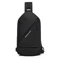 Сумка мужская слинг-сумка на плечо барсетка 29*17*96см черная (5-0071)