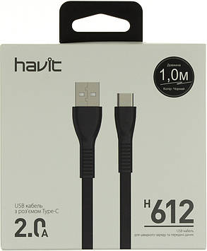 Кабель USB > Type-C Havit HV-H612 1м black