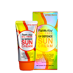 Сонцезахисний знежирений крем FarmStay Oil Free UV Defence Sun Cream SPF50+/PA+++ - 70 мл