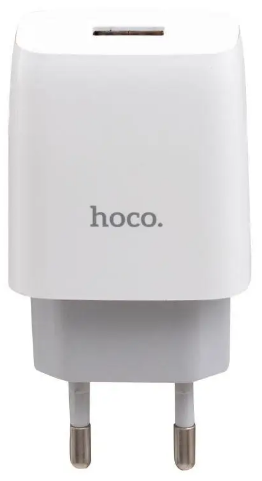 Зарядний пристрій Hoco №C72A 1USB 2.1A white