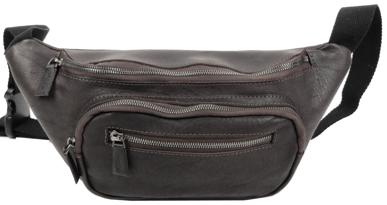 Шкіряна поясна Сумка buuba Mykhail Ikhtyar, Україна коричнева, фото 1