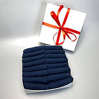 Прикольный комплект носков женских коротких летних синих качественных 36-40 16 пар на подарок женщине BG