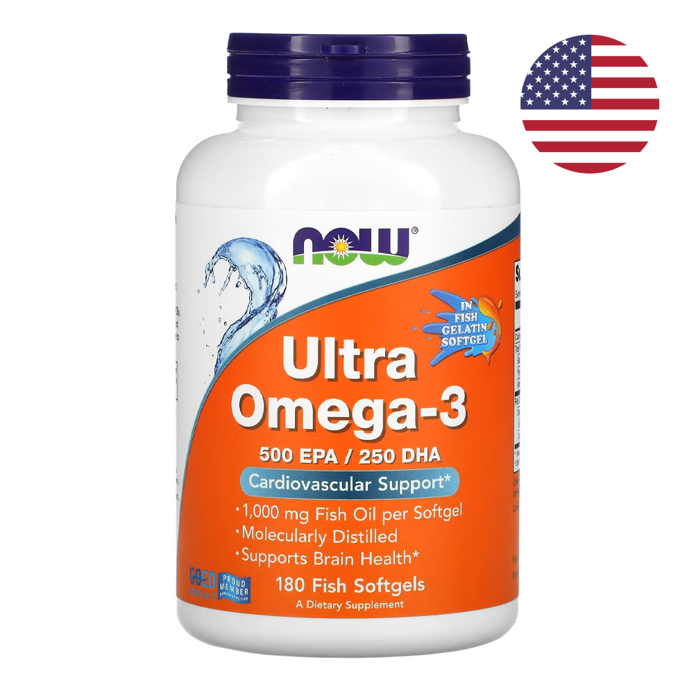 NOW Ultra Omega-3 (180 Fish Softgels) — Купить Недорого на Bigl.ua ...