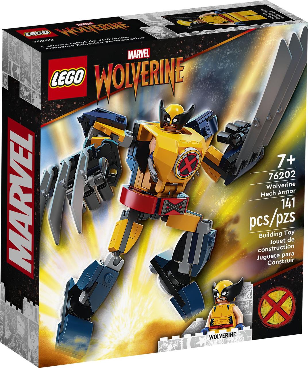 Конструктор Lego Marvel Робоброня Росомахи 141 деталь (76202)