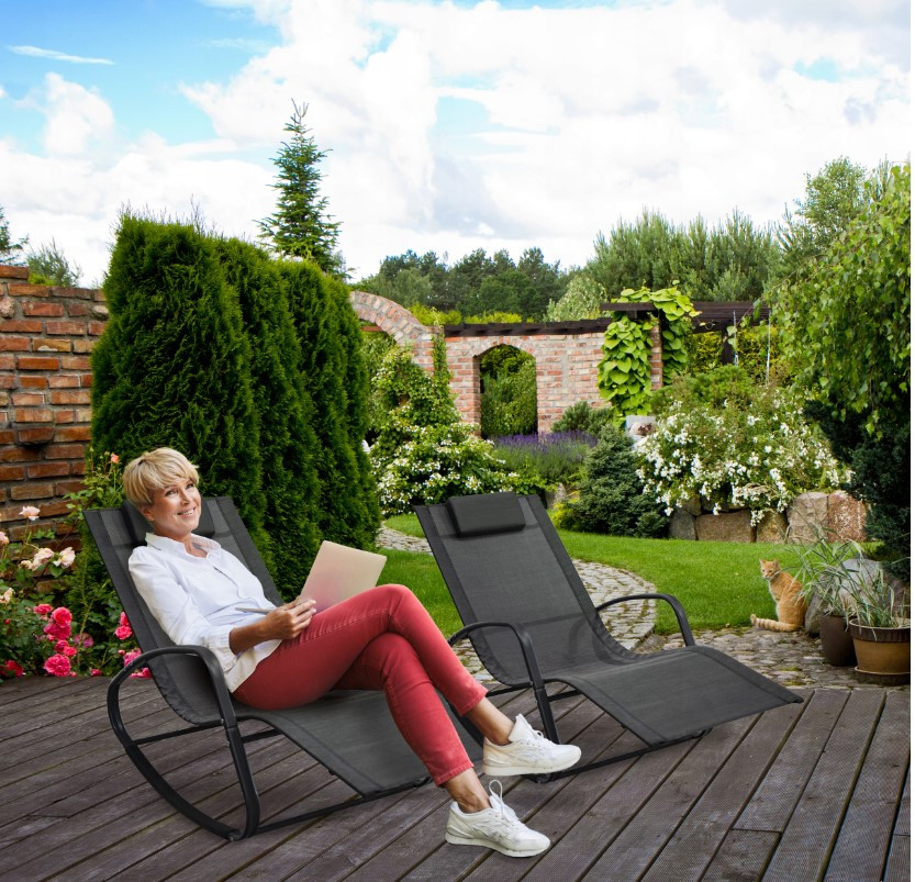 Крісло-гойдалка садове Jumi сучасна кушетка, фото 1