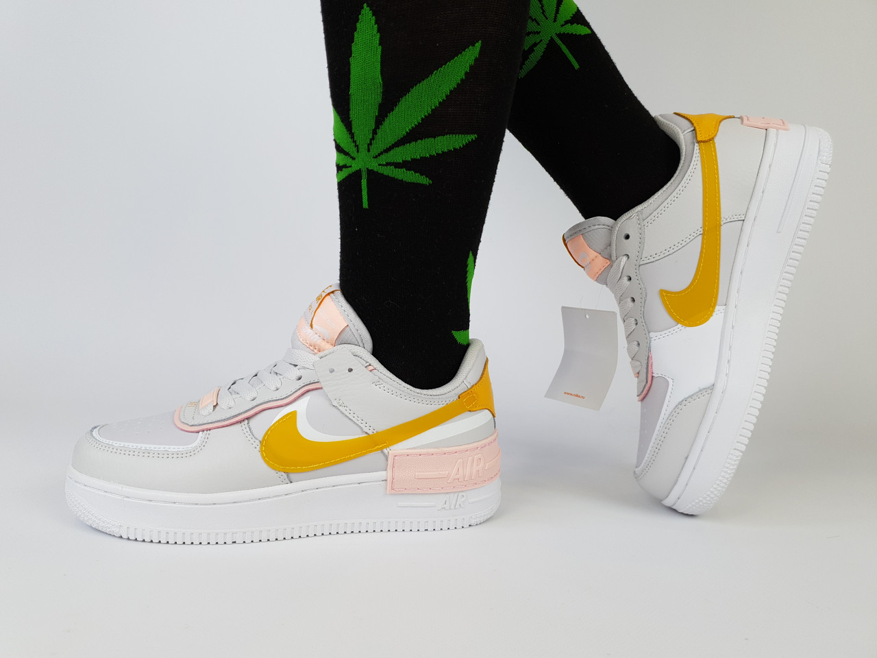 Кросівки жіночі розмір 38 (24,0 см) світло-сірі Nike Air Force 1 Shadow Grey. Жіночі Найк Аїр 1 Шадоу