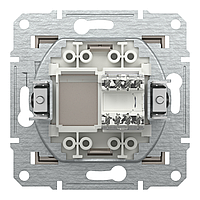 Розетка компьютерная 1-я RJ-45 UTP категории 5e Asfora EPH4300169 бронза