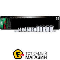 Набор головок Toptul Набор головок TORX на планке TOPTUL 1/4"-1/2" E4-E24 14ед. GAAR1402