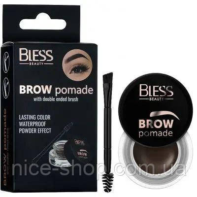 Помадка для брів Bless Brow Pomade № 02, з пензлем, фото 1