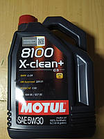 Синтетическое моторное масло MOTUL 8100 X-clean+ 5W-30 5л. 854751 производства Франции