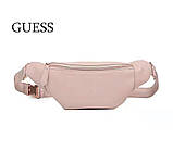 Жіноча поясна сумка "бананка" Guess (7022) рожева, фото 3