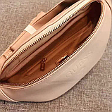 Жіноча поясна сумка "бананка" Guess (7022) рожева, фото 5