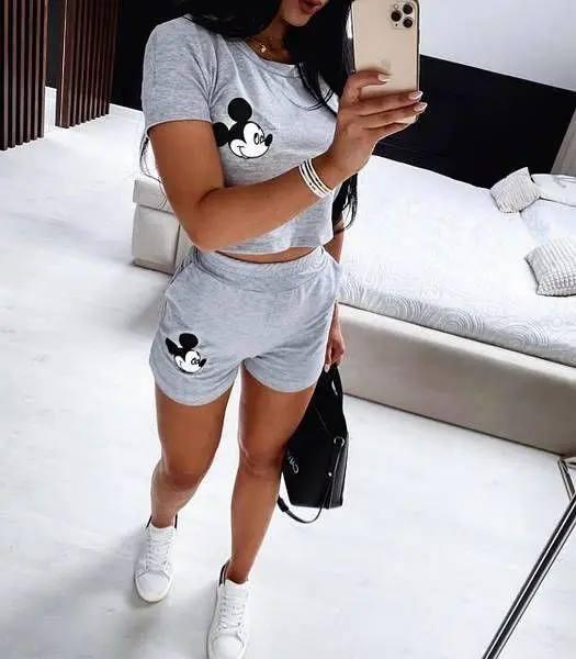 Жіночий літній костюм з Міккі Маусом, фото 1