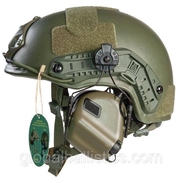 Тактический Шлем Каска FAST олива с наушниками M31H Баллистический - фото 3 - id-p1823346401
