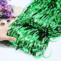 Шторка завіса з фольги для фотозони зелена 1х2 м, декоративна шторка фольгована