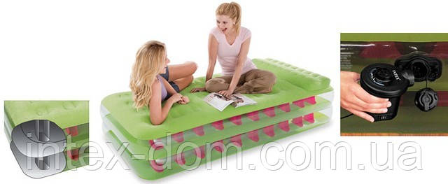 Надувне ліжко Intex Take Along Bed 67716 ІНТЕКС(191 х 99 х 47 см )київ