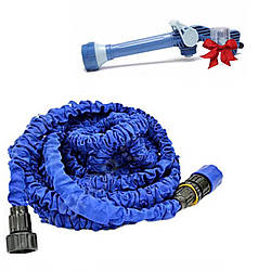 Шланг для поливу 30 м / 100 ft, Magic Hose + Подарунок Насадка на шланг Ez Jet Water Cannon / Шланг садовий