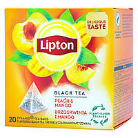 Чай пакетований чорний LIPTON Peach Mango 20 пакетиків-пірамідок