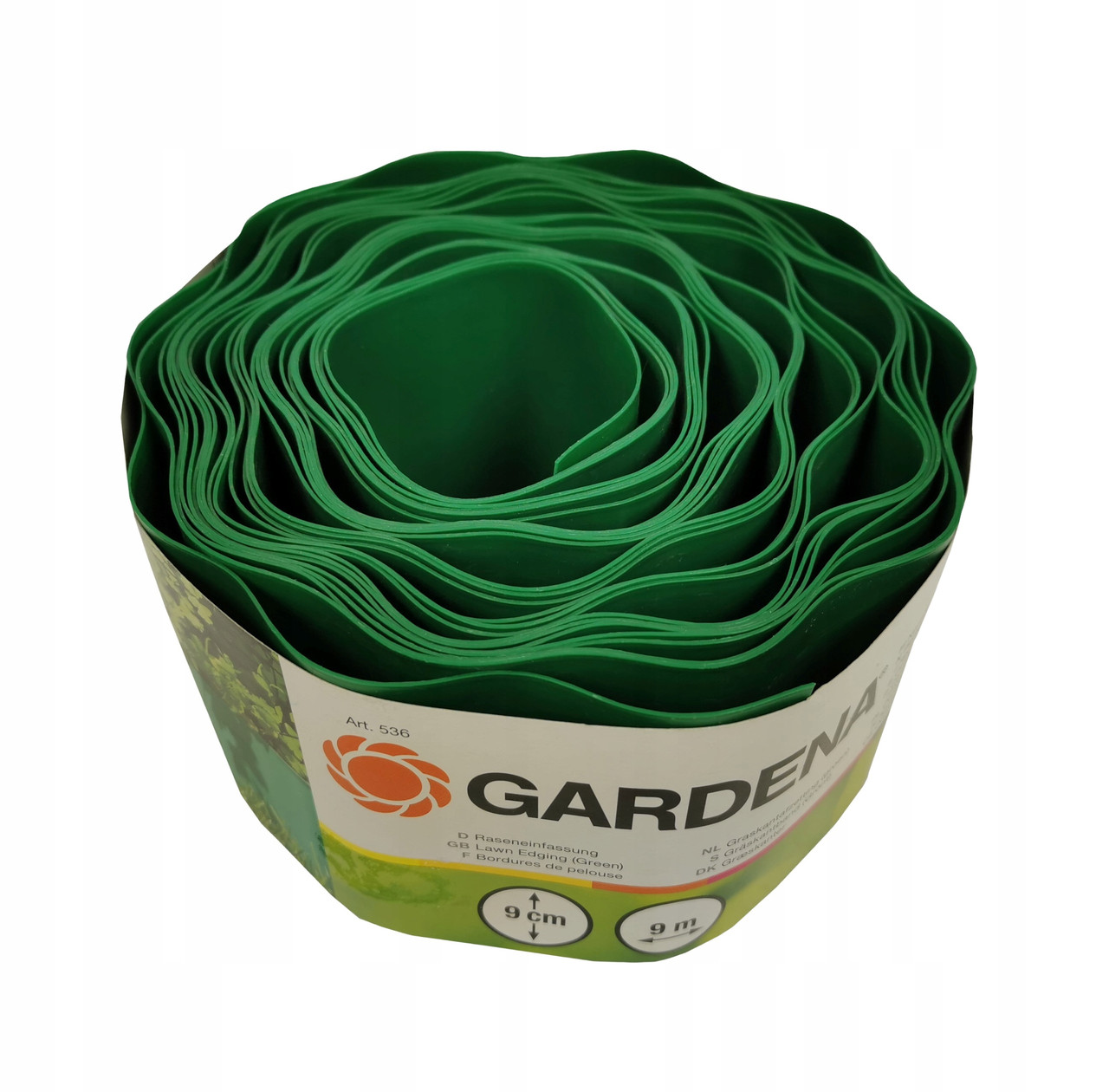 Бордюр садовий пластиковий Gardena 900 см x 9 см зелений