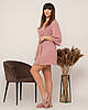 Халат жіночий рубчик Рожева пудра, фото 3