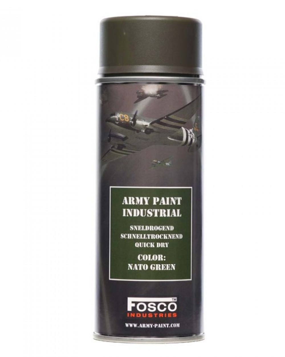 Фарба маскувальна, професійна (НАТО) FOSCO ARMY PAINT 400 ml - Nato Green