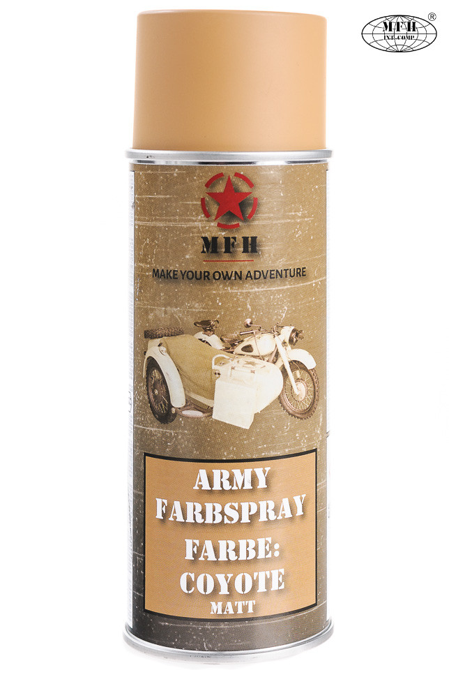 Фарба маскувальна, професійна MFH 400 ml - (Coyote Mat) RAL 1011 Німеччина