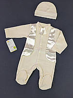 Детский нарядный костюм для новорождённого мальчика HappyTot Денди 56см молочный 503