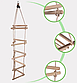 Трикутна драбина дерев'яна для дітей підвісна WCG Shopik, фото 5