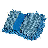 Двостороння губка для миття з синельної мікрофібри Ultimate, синя, фото 4