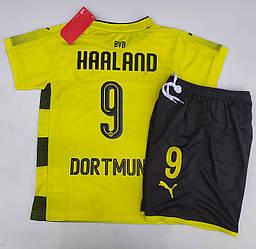 Футбольна форма дитяча Haaland 9 Borussia Dortmund жовто-чорна