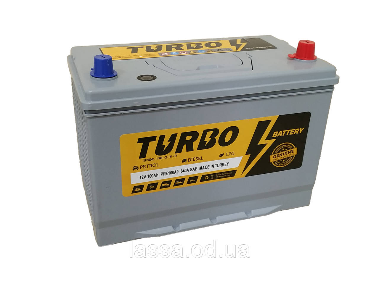 Купить Аккумулятор TURBO Premium 6СТ-100-АЗ (0) Asia правый плюс, цена ...