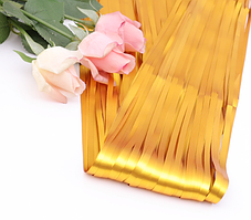 Шторка завіса із фольги золото, штора дощ матова для створення фотозони 1х2 метри