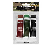 Фарба тактична маскувальна в тюбику Mil-Tec кольору чорний/зелений/коричневий