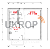 Система отопления 1к. квартиры Ukrop-v 1kv 1800, набор для монтажа