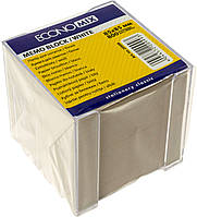 Блок/зам. нкл 85х85мм 800арк. білий "Economix",прозорий бокс №E20999(36)