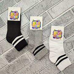 Шкарпетки дитячі середні літо сітка р.7-8 років асорті смужка KIDS SOCKS by DUKAT 30037815